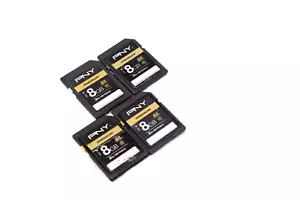 PNY PREMIUM 8GB SDHC Card Class 4 Flash Memory Card 2hr HDVideo P-SDHC8G4-GE - Picture 1 of 3