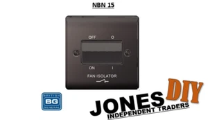 BG NEXUS LÜFTER TRENNER SCHWARZ NICKEL NBN15 SCHALTER STECKDOSE NBN 15 - Bild 1 von 1