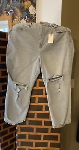 Good American Plus 22 Good Boy Cropped Jeans Indigo - Picture 1 of 11