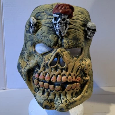 Skull Mask Adult Halloween Costume Accessory Skeleton  One Size 3 Small Skulls - Image 1 of 4