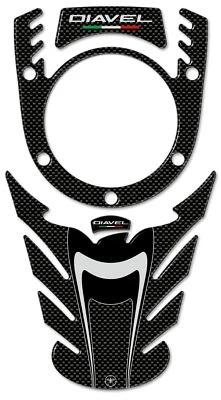 Stickers Kit Resin 3D Tank Guard Compatible for Motorcycle Ducati Diavel - Image 1 of 3