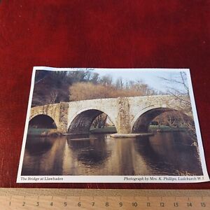 Vintage Postcard The Bridge at Llawhaden