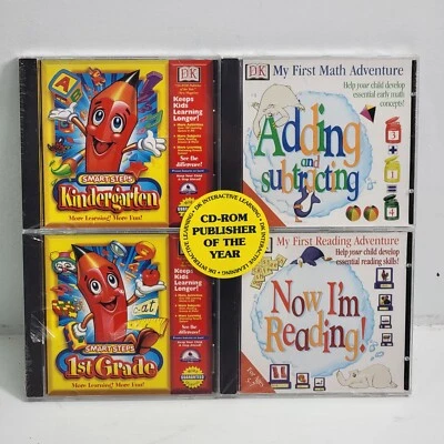 DK Interactive Learning 4 Pack CD-ROM Kindergarten 1st Grade Math Reading Games - Image 1 of 4