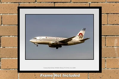 Fotografía a color America West Airlines Boeing 737-277 11" x 14" (J013LAWW11X14) Foto 1 de 2
