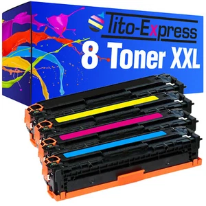 Laser Toner Kartuschen Toner Patronen 8er Set für HP CB540A CB541A CB542A CB543A - Bild 1 von 12
