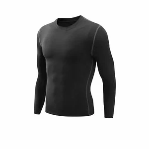 Men's Thermal SubZero Fleece Compression Long Sleeve Shirts - Picture 1 of 18