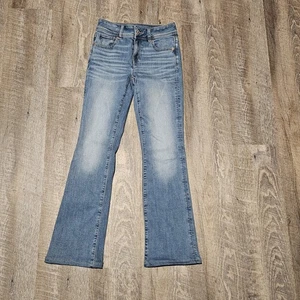 American Eagle Junior Größe 0 Next Level Stretch Kick Boot Jeans Denim - Bild 1 von 17