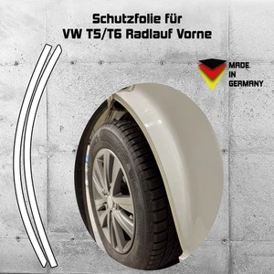 Lámina protectora de pintura para VW T5/T6 protección contra impactos de piedras lámina protectora paso de rueda delantero R+L - Imagen 1 de 4