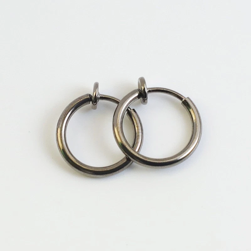 Clip-On Spring Action No Perforante Falso Tabique Labio Cartílago Nariz Tragus Anillo Foto 1 de 4