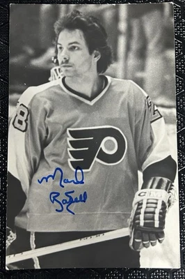 Foto postal autografiada firmada vintage de Mark Botell Philadelphia Flyers Foto 1 de 2