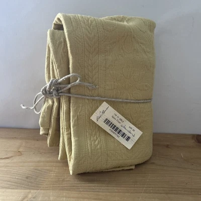 Eddie Bauer Pillow Sham NWT Yellow Embossed Cotton Heirloom Standard Cases - Image 1 of 4