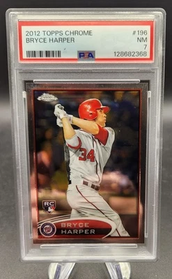 Topps Chrome #196 Bryce Harper 2012 novato PSA 7 Nationals Phillies radiocontrol Foto 1 de 2
