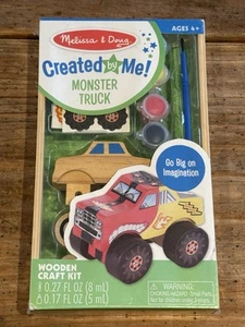 MELISSA & DOUG Created by Me! MONSTER TRUCK Wooden Craft Kit Ages 4+ NEW Sealed - Picture 1 of 4