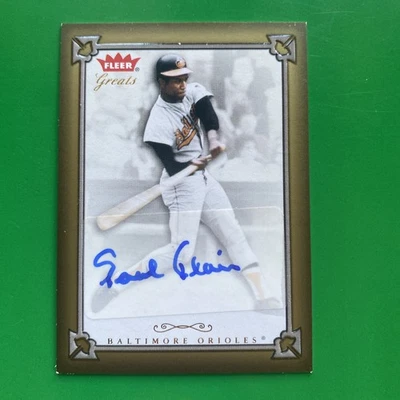 Paul Blair 2004 Fleer Greats of the Game Autograph Card #GBA-PB - Image 1 of 2