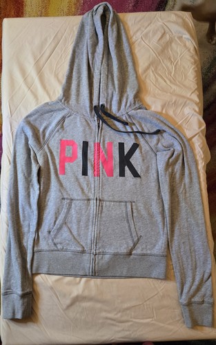 UNDERCOVER Felpa leggera con cappuccio e zip Pink By Victory Secrets taglia small