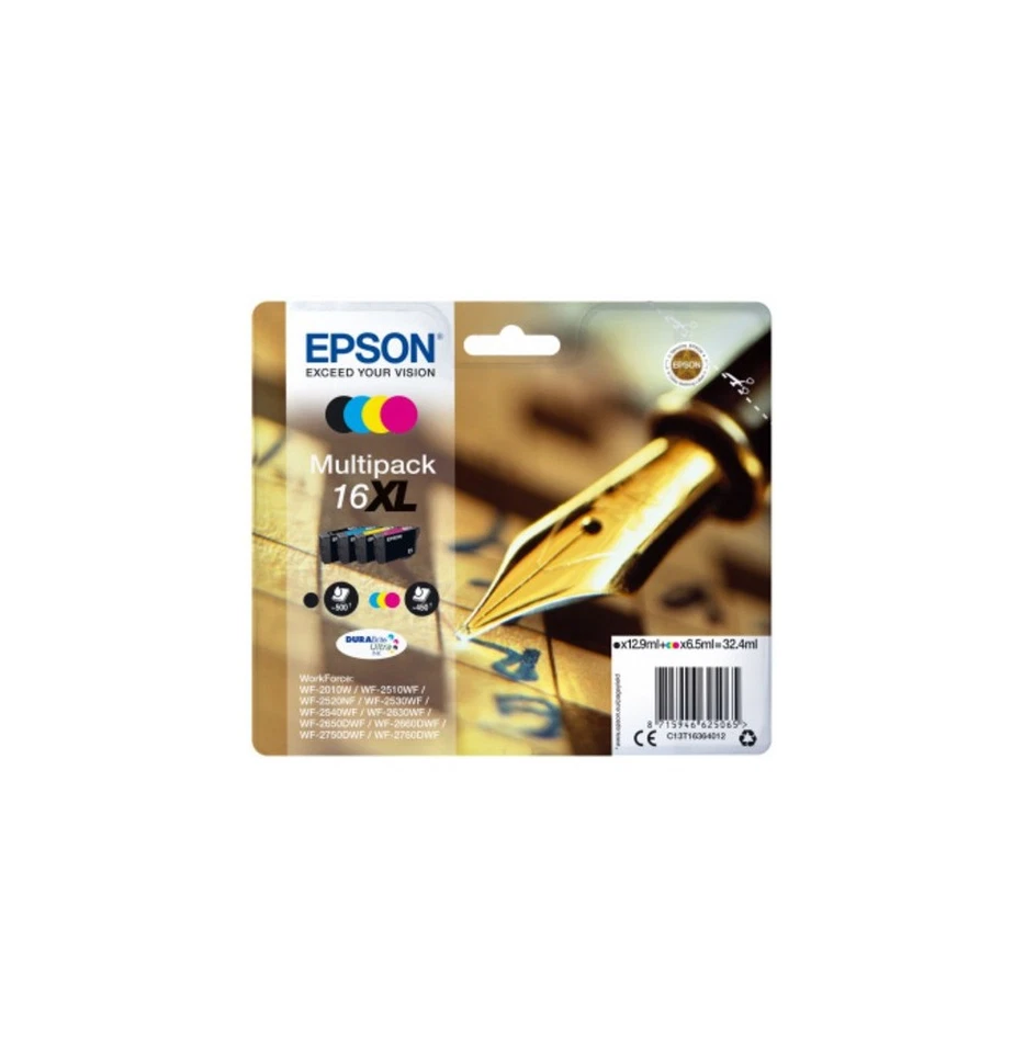 MULTIPACK EPSON 16XL 4C C13T16364012 Penna/Cruciverba WF-2010 2510 2520 2530 254 - Immagine 1 di 1
