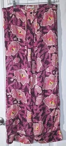 Equipment Femme Womens 100% Silk Floral Purple Pants Size Small Boho Designer - Picture 1 of 9