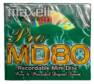 MAXELL Pro MD80 - NEU Recordable Mini Disc Disk 74 MIN, MD-PRO80G, NEW, ENGLAND - Bild 1 von 2