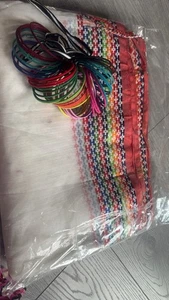 White Saree With Colourful Border. - Picture 1 of 6
