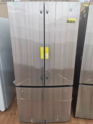 GE GNE25JYKFS 33" Stainless 24.7 Cu. Ft. French Door Refrigerator NOB #157160 - Image 1 of 4