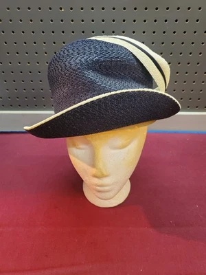 Vtg Women's Dorothy Rose 1920s 30s? Straw Cloche Hat - Image 1 of 4