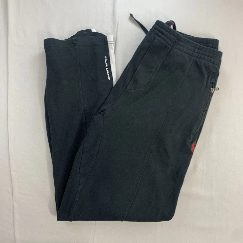Pantalones deportivos vintage Polo Ralph Lauren para hombre XLT negros pierna recta holgados pony Y2K Foto 1 de 4
