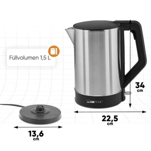 neu Wasserkocher Teekocher Edelstahl Schwarz 1,5 Liter Bpa-frei top  Lebenlang  - Bild 1 von 6