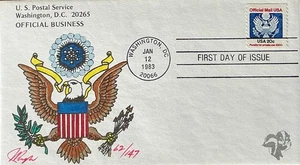 Pugh Hand Painted O135 Official Mail .20 Great Seal of US  - Picture 1 of 2