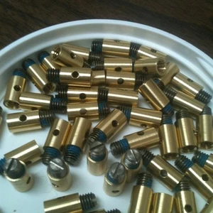 Dorman USA OE HELP Brass 1/16" - 3/32" Carburetor Cable Wire Stop Lock 1/4" dia - Picture 1 of 5