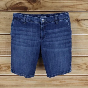 Liz Claiborne Jean Shorts Womens Sz 6P Blue Dark Wash Denim Classic Fit Low Rise - Picture 1 of 7