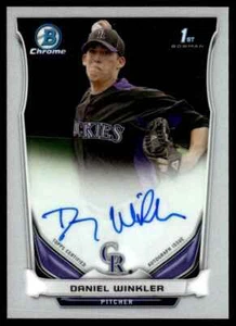 BB Daniel Winkler 2014 Bowman Chrome Prospect Autographs Colorado Rockies - Picture 1 of 2