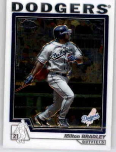2004 Topps Chrome Milton Bradley Base Card MLB PWE Dodgers #10 - Picture 1 of 2