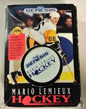 Mario Lemieux Hockey (Sega Genesis, 1994) BIG BOX WITH PUCK