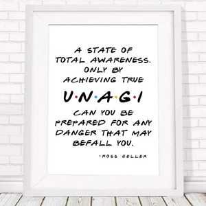 ROSS GELLER QUOTE - Friends Poster Picture Print Sizes A5 to A0 *FREE DELIVERY - Picture 1 of 14