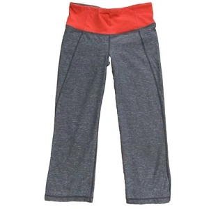 Lululemon Leggings 4 Pequeños Tadasana Hendidura Corto Yoga Pantalones de Entrenamiento Gris Coral Rosa - Imagen 1 de 10