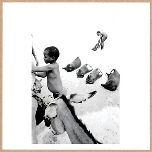 SIGNED - JOHN VINK - KIDS FILLING GUERBAS, BURKINA FASO - LTD 6 x 6 MAGNUM PRINT - Picture 1 of 2