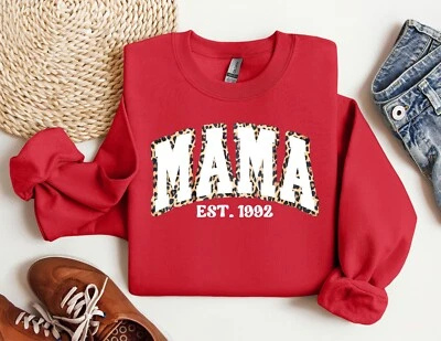 Mama Est. Sudadera, Sudadera Día de la Madre, Regalo para mamá, Regalo para ella Foto 1 de 4