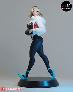 White Spider Gwen, Gwen Stacey, Marvel, Statue, sexy Pin-Up, 3D Druck, Fan Art