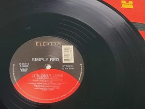 VG Simply Red – It's Only Love (1989) Elektra – 0-66713, 12", Vinyl, Single, US - Picture 1 of 3
