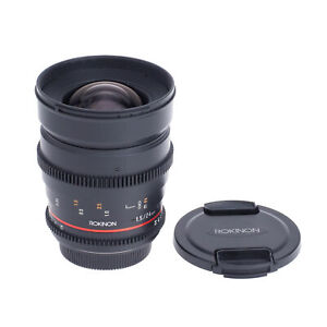 Canon Rokinon 24mm T1.5 Cine ED AS UMC II Manual Focus Wide Angle EF Lens