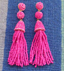 Chandelier earrings_beaded neon pink_BaubleBar_new / unworn
