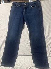 Lucky Brand Jeans Los Angeles Mens 34 x 32 Dark Blue Wash 121 Slim Straight A13