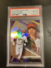 2021 Topps Gold Label Class 1 Purple Shohei Ohtani #7 - Pop 3 - #/99 - PSA 10