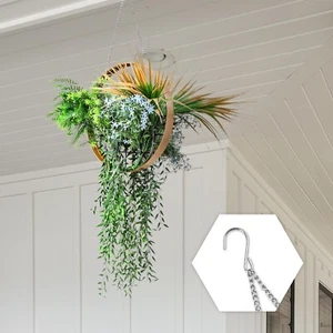 1 Pack Artificial Faux Hanging Plants with Gold Frame Fake Greenery Flowers w... - Picture 1 of 5