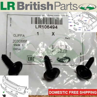 LAND ROVER FRONT BUMPER VALANCE SCREW  SET R.R. SPORT 10-13 LR4 OEM NEW LR106494 - Image 1 of 4