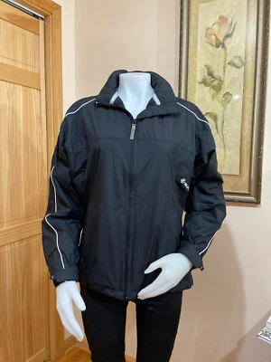 Chaqueta deportiva Sunice para mujer negra talla M con capucha cremallera bolsillos deportes informales Foto 1 de 4