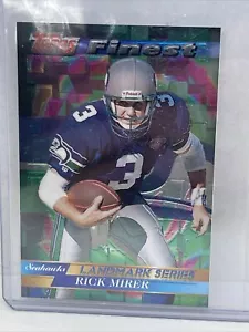 Topps Finest Landmark Serie Mini-Karte Aufkleber Rick Mirer - Bild 1 von 6