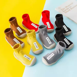 Kids Baby Boys Toddler Anti-slip Indoor Slippers Floor Socks Cotton Shoes Warm - Picture 1 of 17