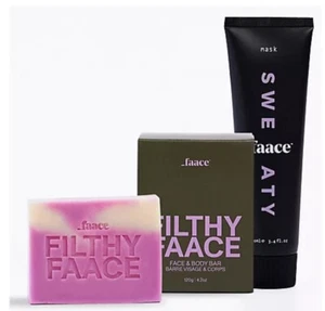 Faace 2 Piece Filthy & Sweaty Skincare Kit Face & Body Bar and Mask NEW - Picture 1 of 4