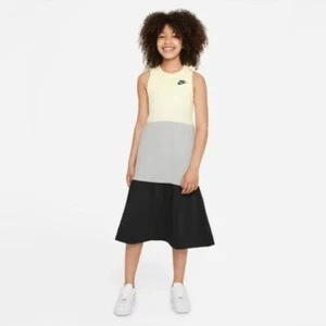 Nike Sportswear Knit colorblock tiered midi dress size S - Picture 1 of 8